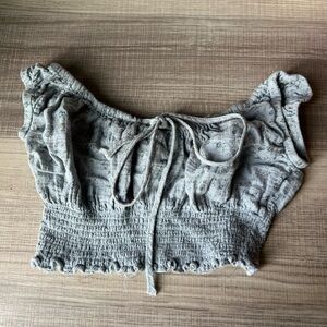 Brandy Melville Floral Off the Shoulder Top